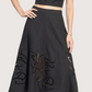 Eyelet Midi Skirt