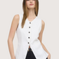Long Line Linen Vest