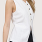 Long Line Linen Vest