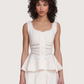 Embroidered Peplum Top