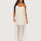 Corset Mesh Overlay Dress