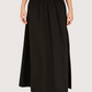 Smoked Waist Maxi Skirt | Black