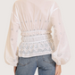 Eyelet Peplum Blouse