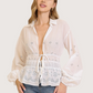 Eyelet Peplum Blouse