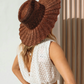 Wide Brim Straw Hat | Brown
