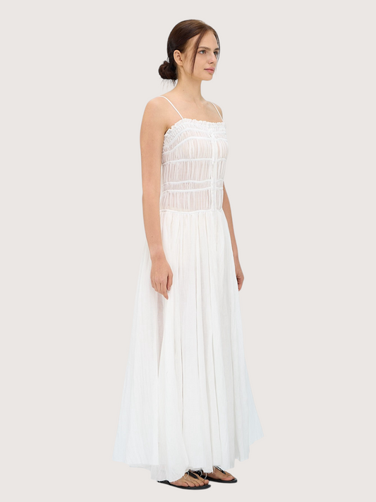 Smocked Bodice Maxi Dress