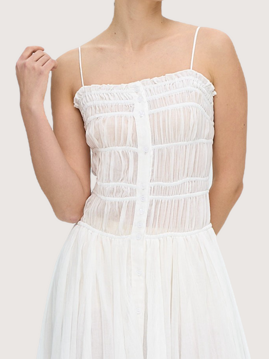 Smocked Bodice Maxi Dress
