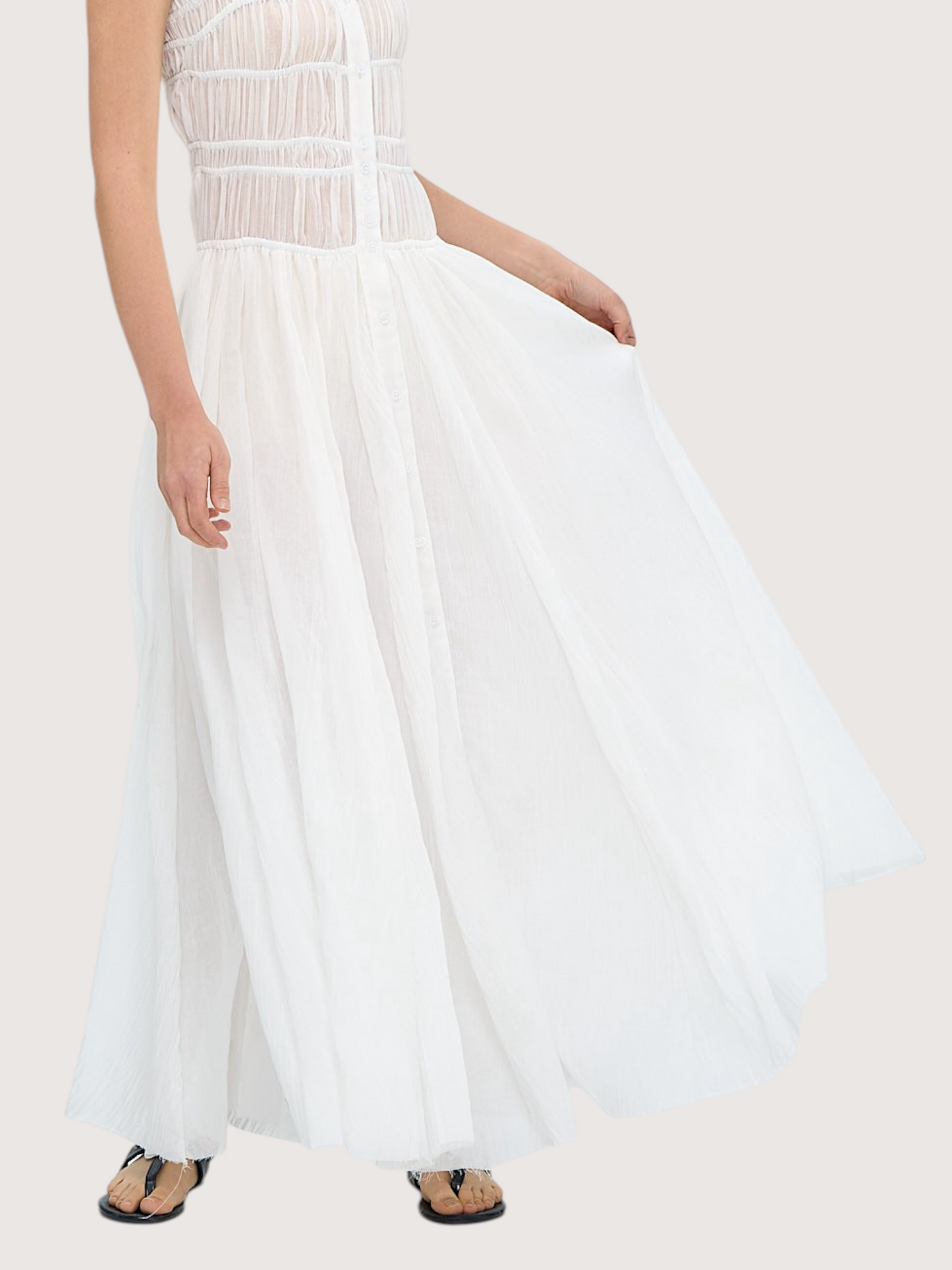Smocked Bodice Maxi Dress