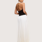 Contrast Halter Maxi Dress