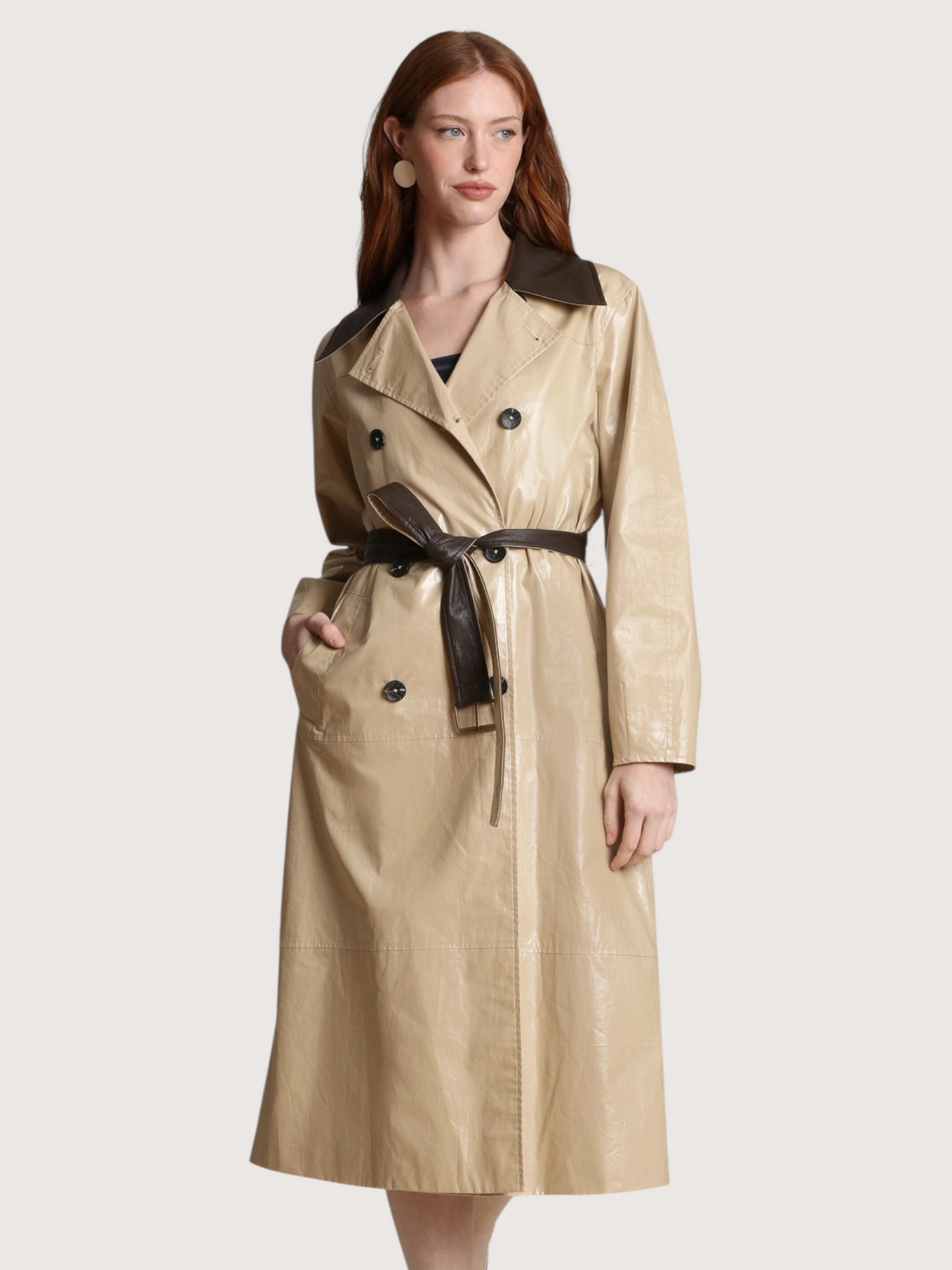 High Shine Trench Coat