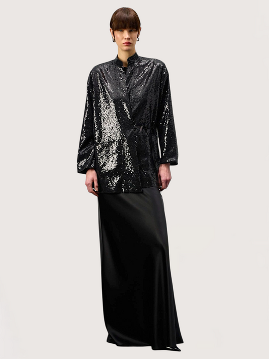 Sequin Kimono Tunic Top