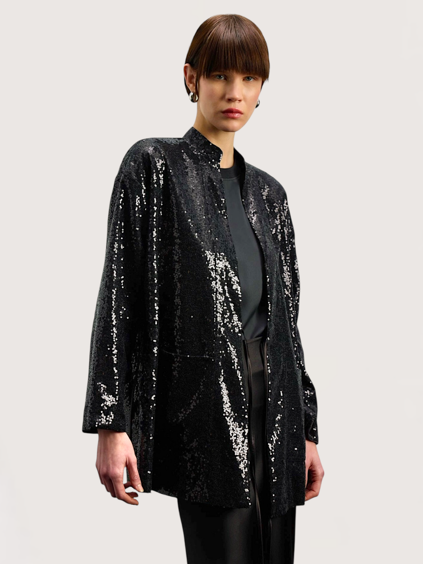 Sequin Kimono Tunic Top