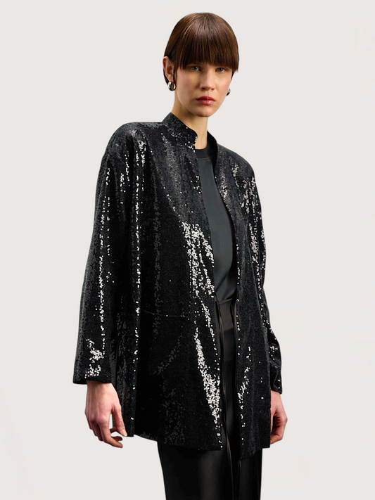 Sequin Kimono Tunic Top