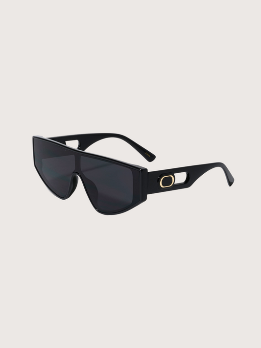 Retro Sheild Sunglasses | Black