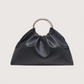 Circle Handle Pouf Bag | Black