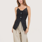 Peep Cami Button Top