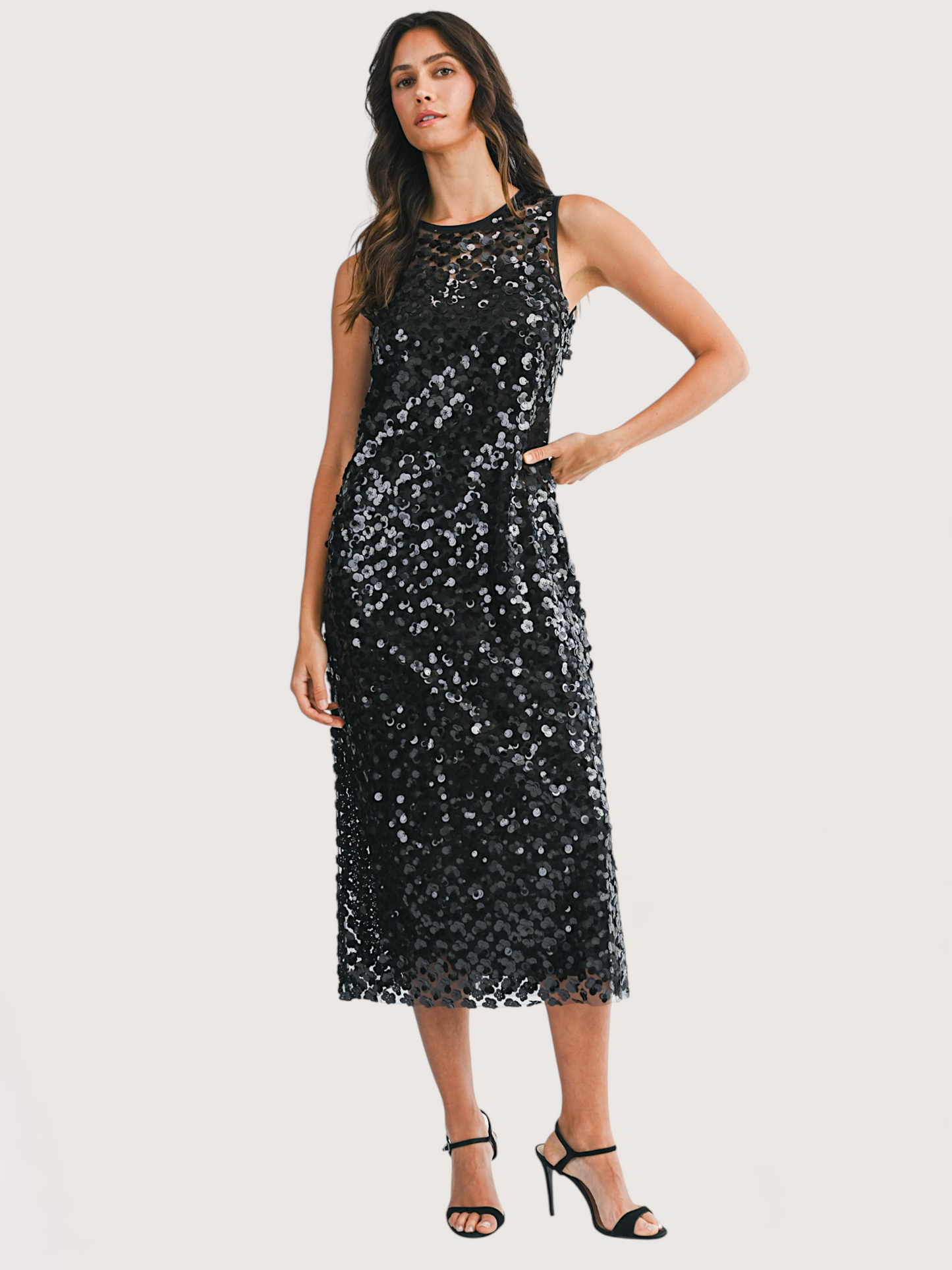 Madison Sequin Midi Dress