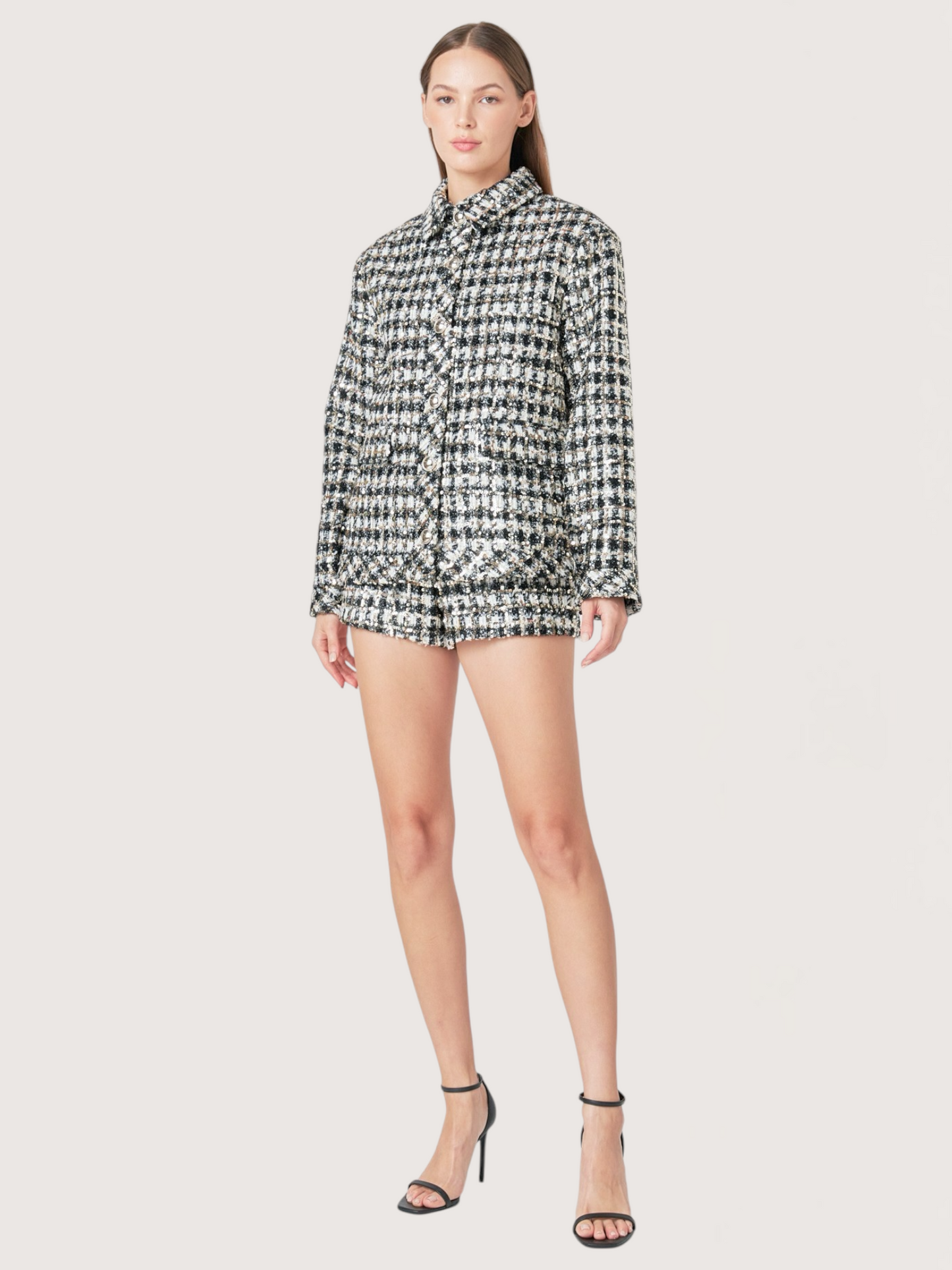 Checkered Sequin Jacket