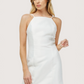 Satin Mini Dress | White