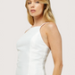 Satin Mini Dress | White