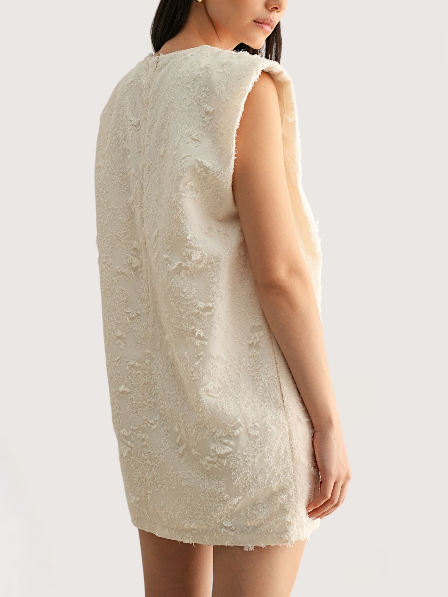 Padded Shoulder Shift Dress