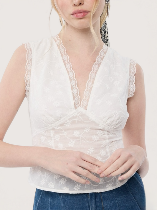Lace Trim Top