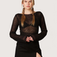 Sheer Knit Sweater | Black