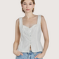 Lace Trim Linen Top