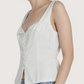 Lace Trim Linen Top