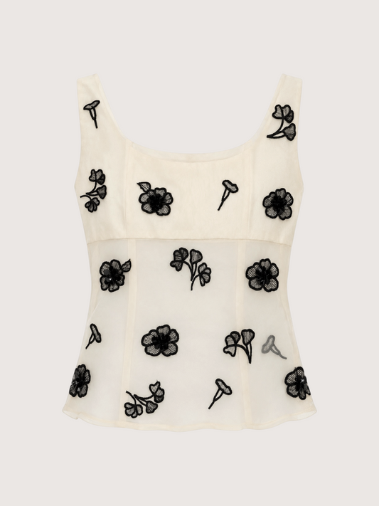 Floral Organza Top