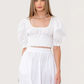 Puff Sleeve Crop Top