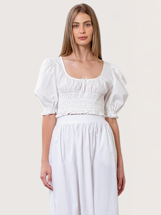 Puff Sleeve Crop Top