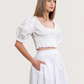 Puff Sleeve Crop Top
