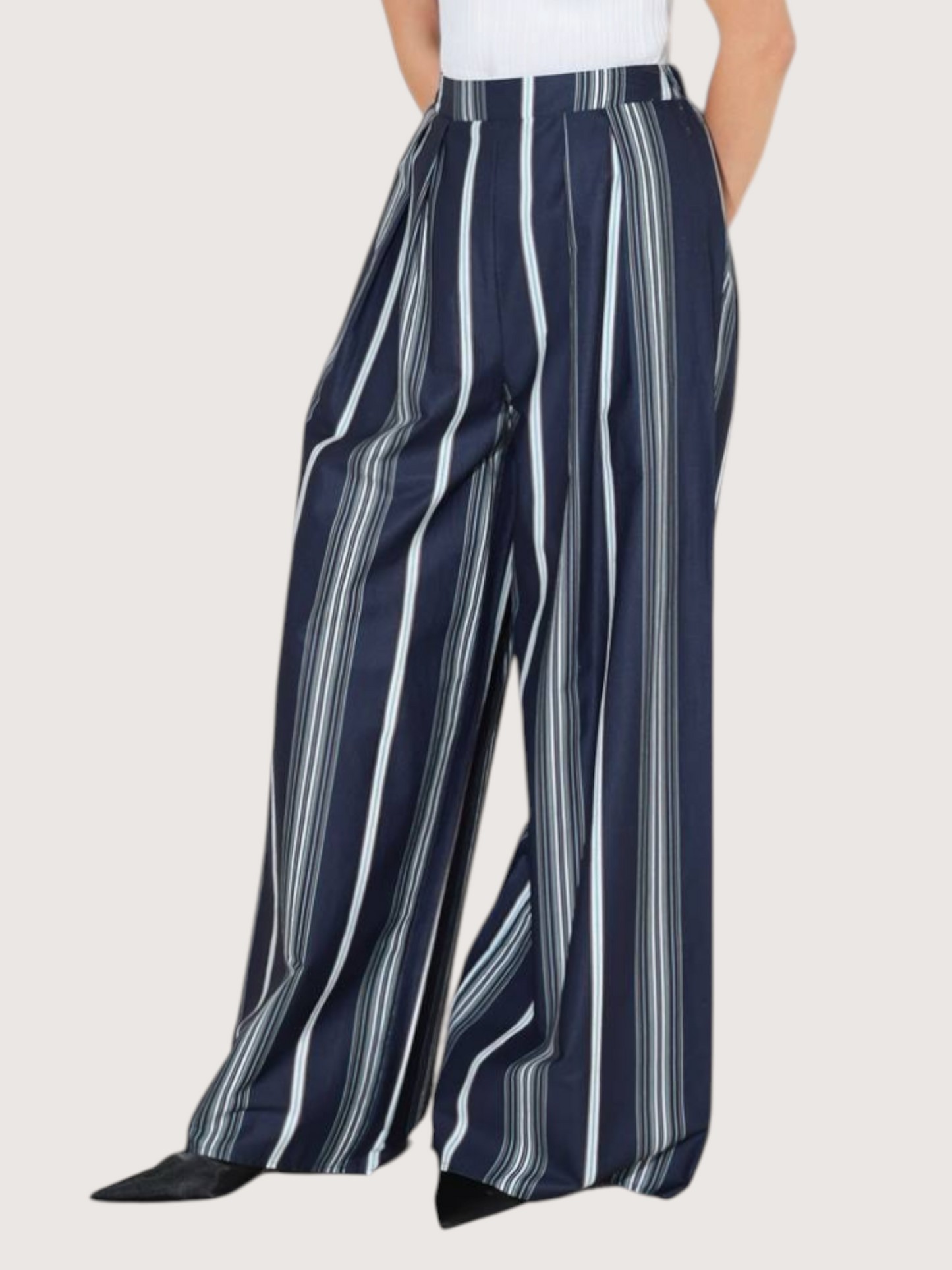 Monette Striped Wide Leg Pant