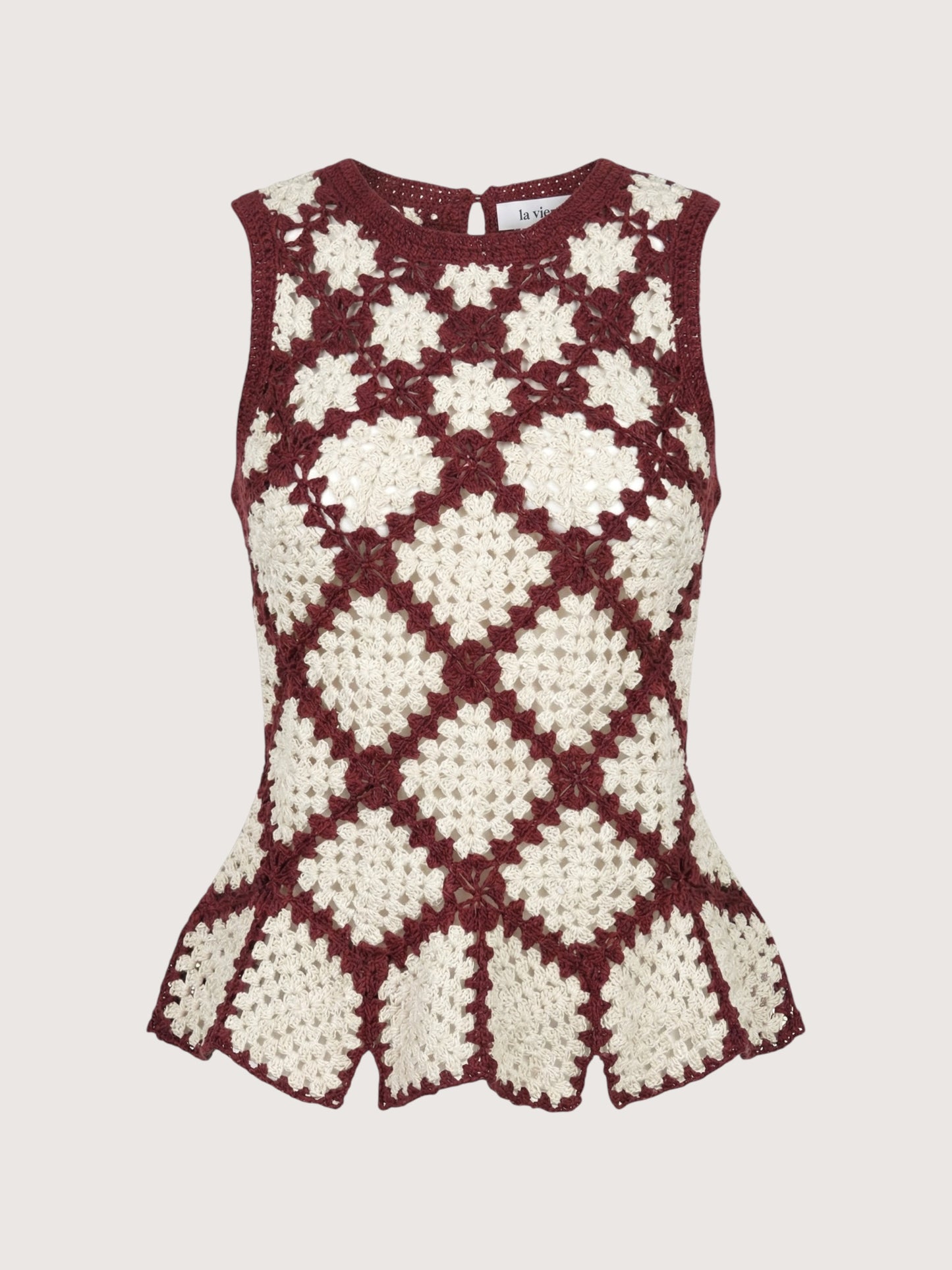 Crochet Flared Hem Top