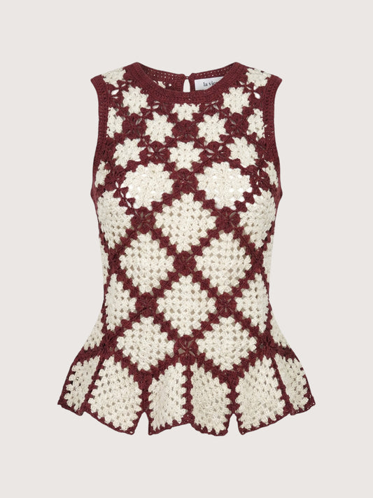 Crochet Flared Hem Top