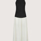 Contrast Halter Midi Dress