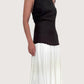 Contrast Halter Midi Dress