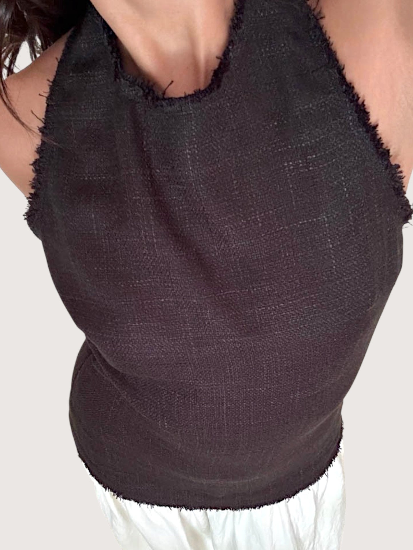 Contrast Halter Midi Dress