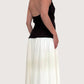 Contrast Halter Midi Dress