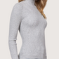 Mock Neck Fitted Knit | Grey