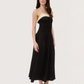 Contrast Smocked Dress | Black