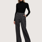 Straight Leg Herringbone Pant