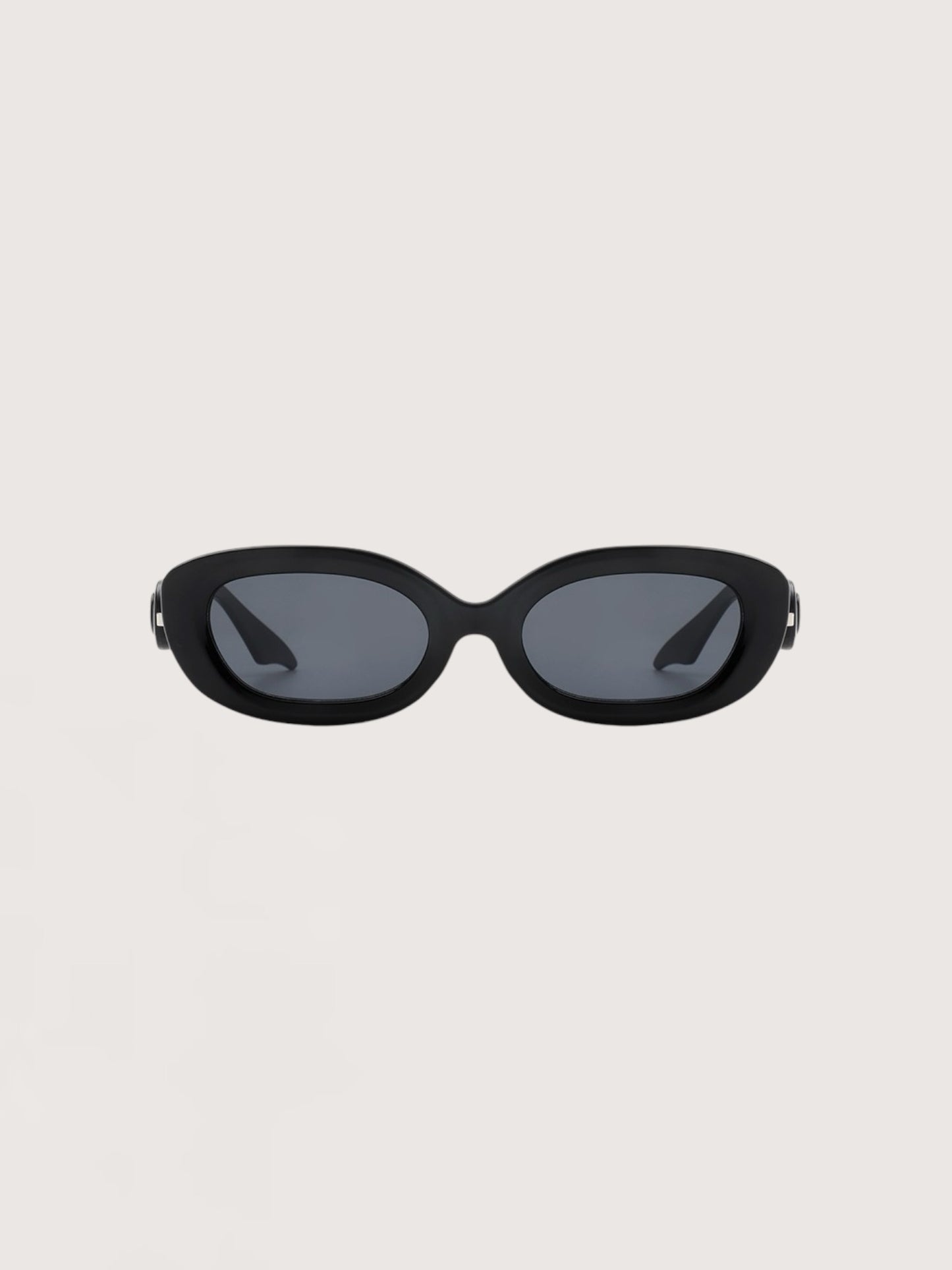 Retro Oval Sunglasses | Black