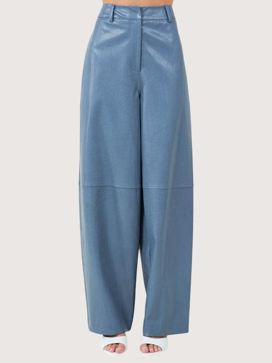 Wide Leg Leather Pant