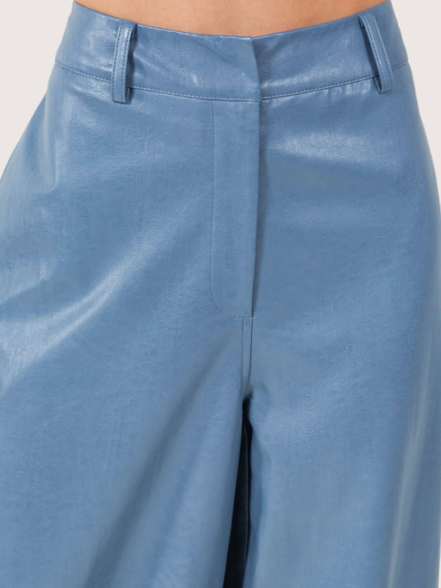 Wide Leg Leather Pant