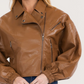 Broad Shoulder Moto Jacket