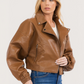 Broad Shoulder Moto Jacket
