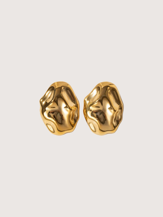 Textured Stud Earring | Gold