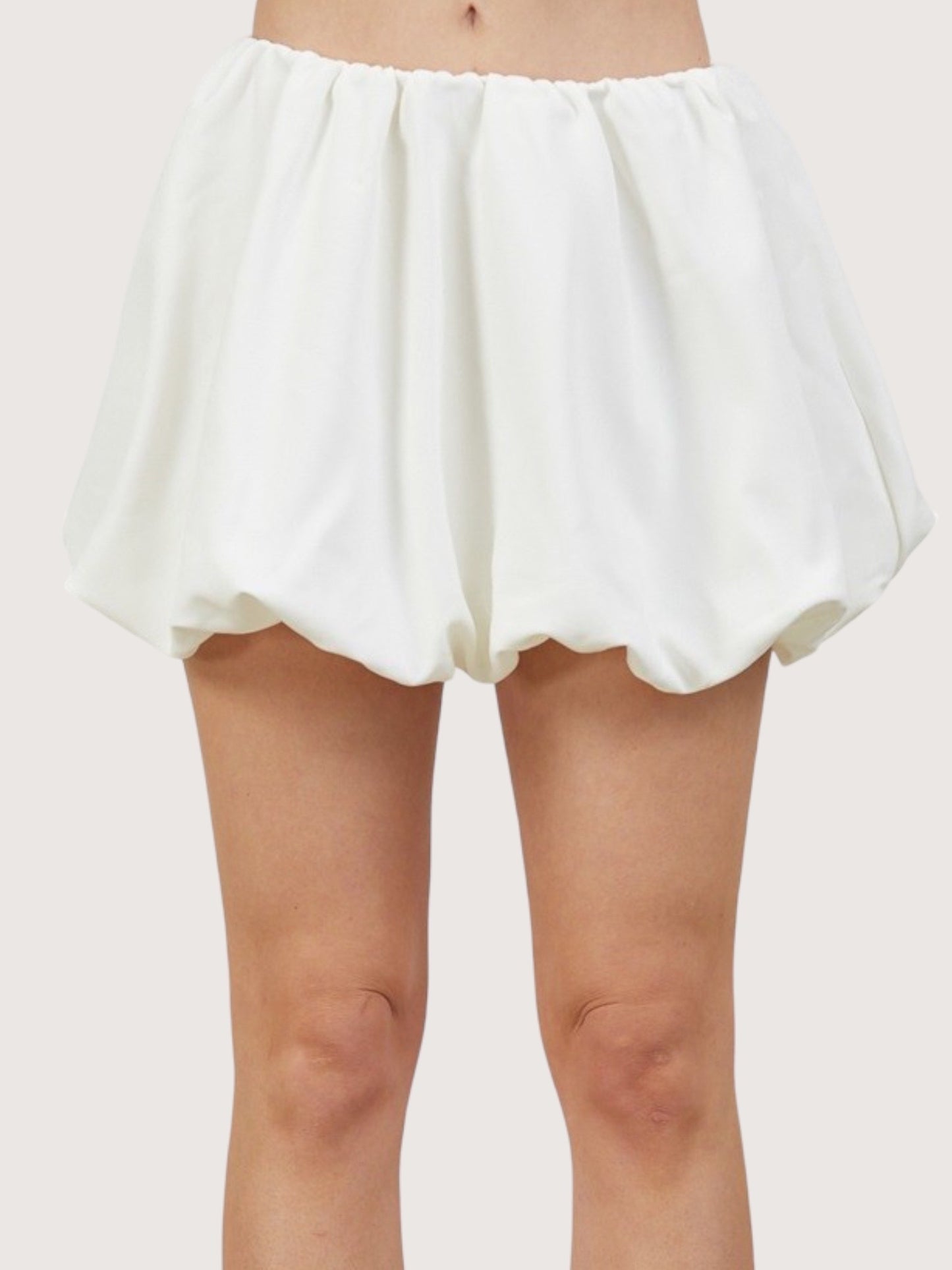 Bubble Hem Skirt | White
